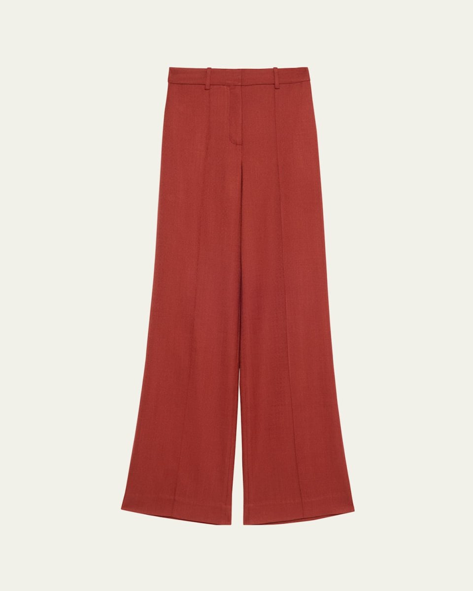 Wyatt Stretch Canvas Wide-Leg Pants